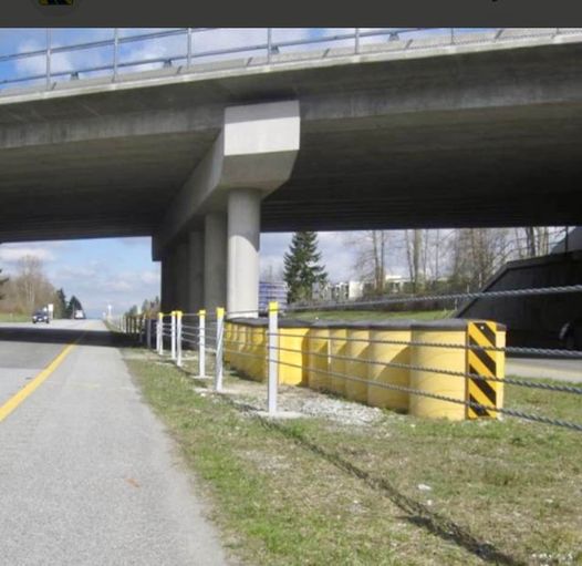 You have likely seen this method of protecting highway bridge columns from collisions
