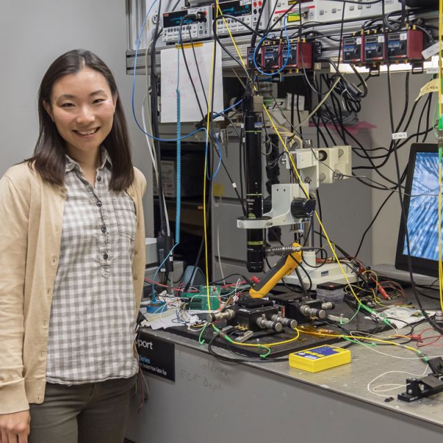 photo of Takako in the lab