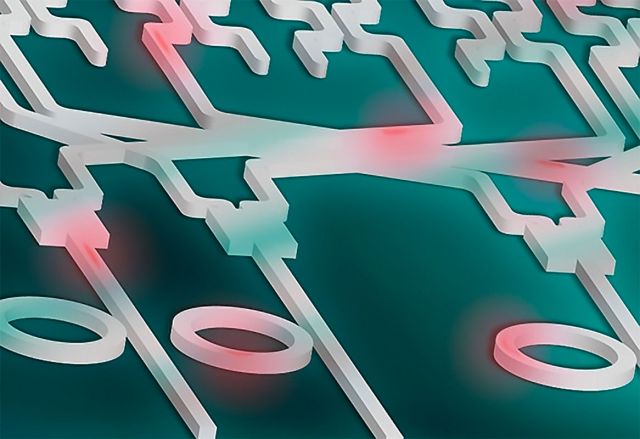 illustration of an integrated photonic quantum processor