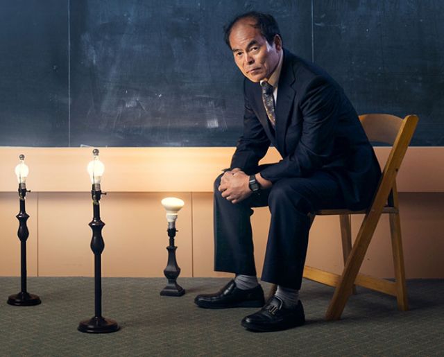 photo of nakamura with lamps and bulbs