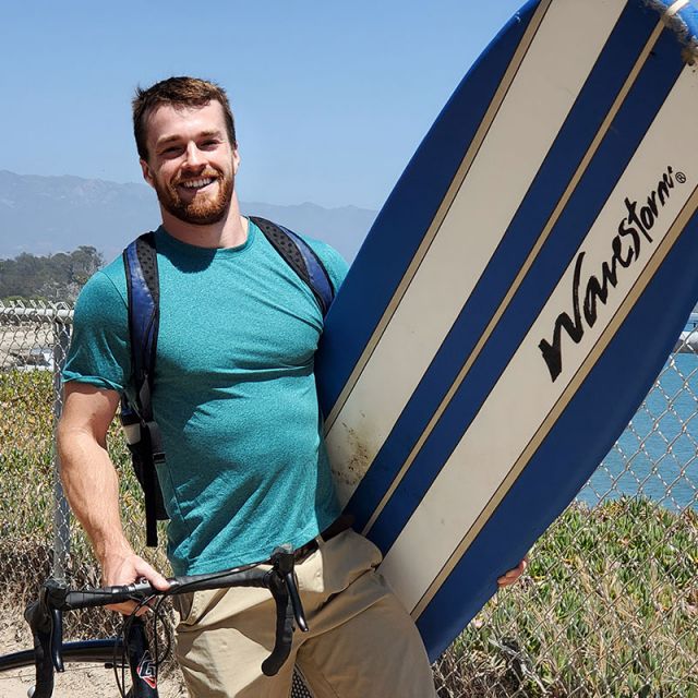 photo of mike on the bluffs of UCSB campus