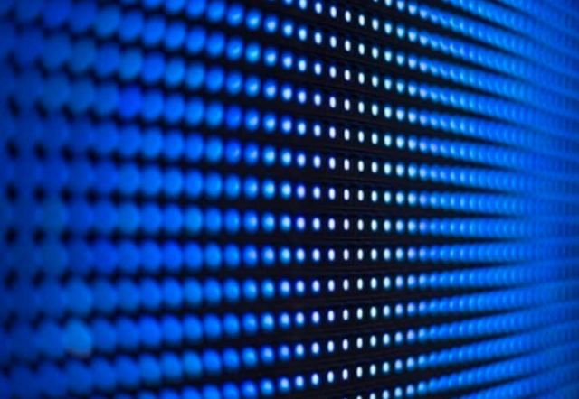 a photo of blue lights