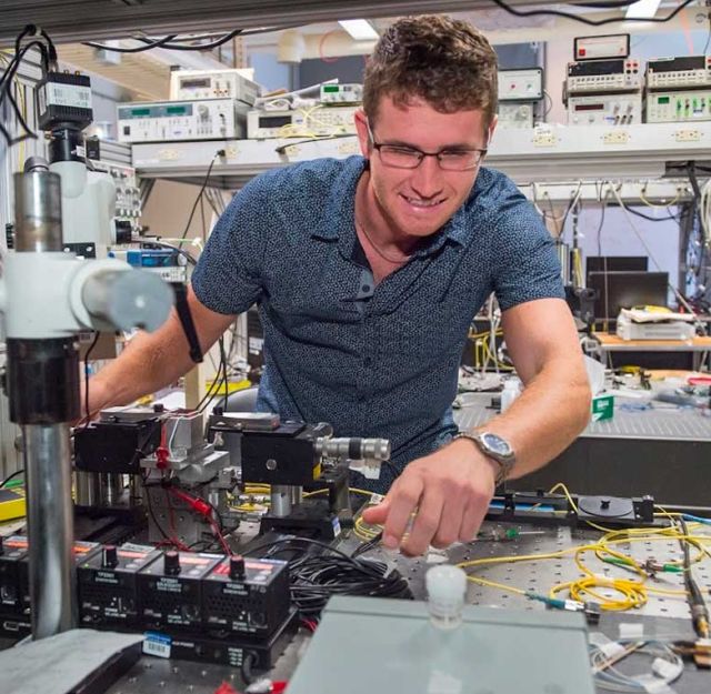 photo of student in the lab