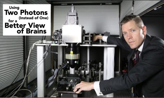 photo of spencer smith and the microscope