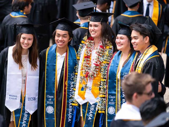 undergraduate students at commencement