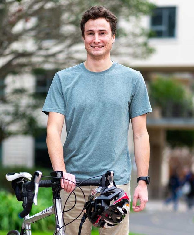 photo of spencer with his bike