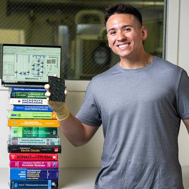photo of chris with his board
