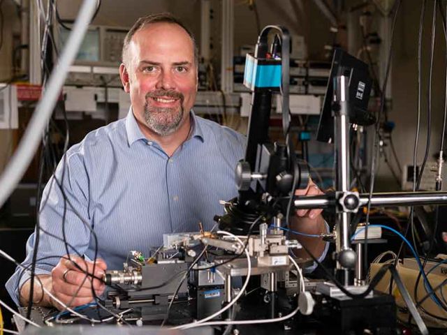 photo of clint schow in the lab