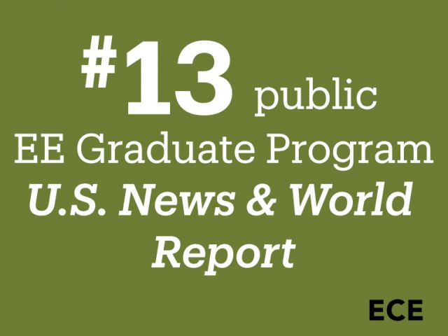 Graphic "#13 US News & World Report" public graduate program