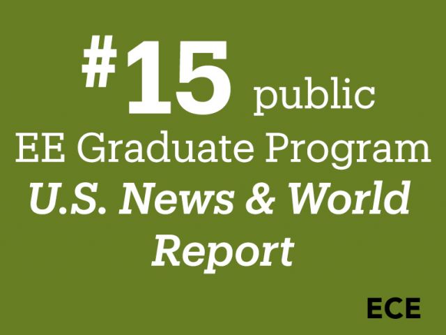 Graphic "#15 US News & World Report" public graduate program