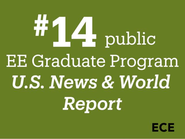 Graphic "#14 US News & World Report" public graduate program