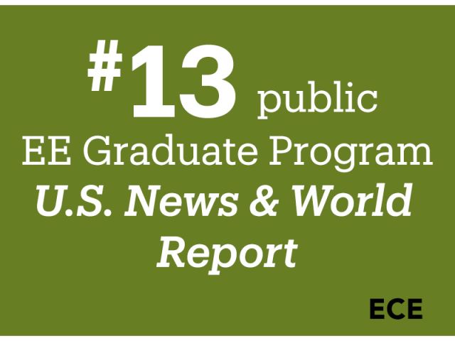 Graphic "#13 US News & World Report" public graduate program