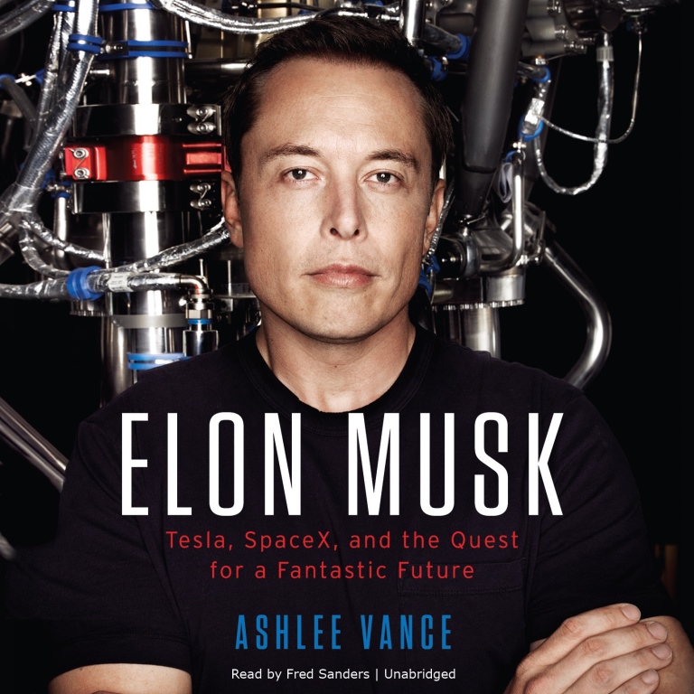 Cover image on Ashlee Vance's book on Elon Musk