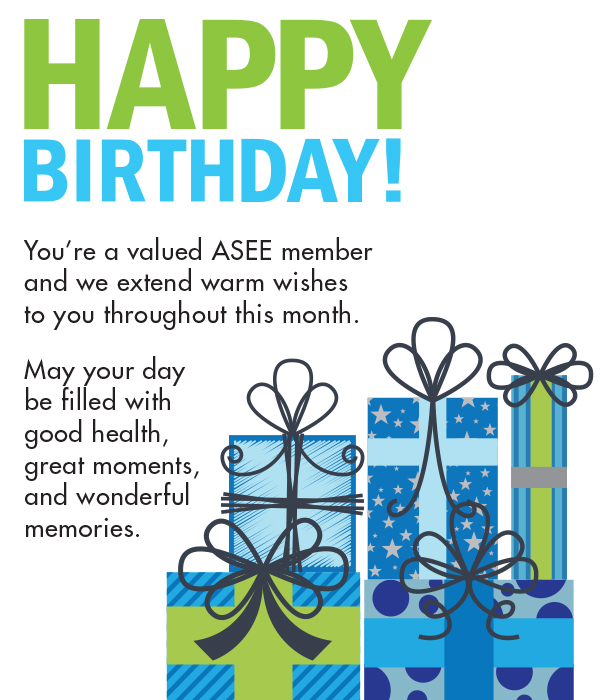 Birthday greetings from ASEE