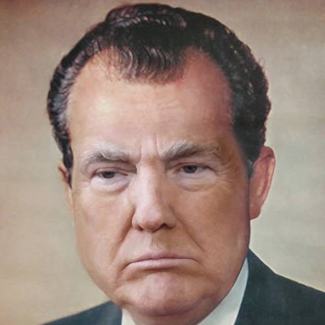 Composite image of Donald Trump and Richard Nixon