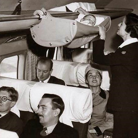 How babies used to fly on airplanes