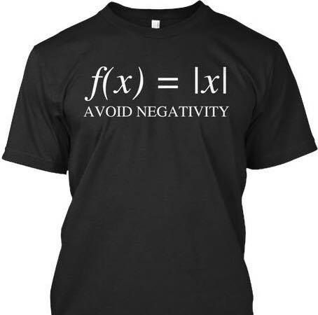 T-shirt with the message 'Avoid Negativity'