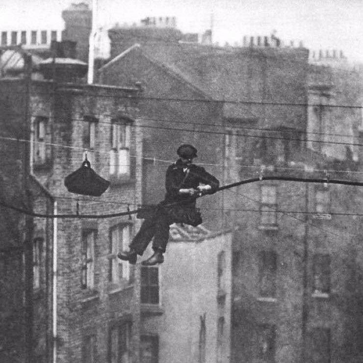 Telephone engineer in London, 1925