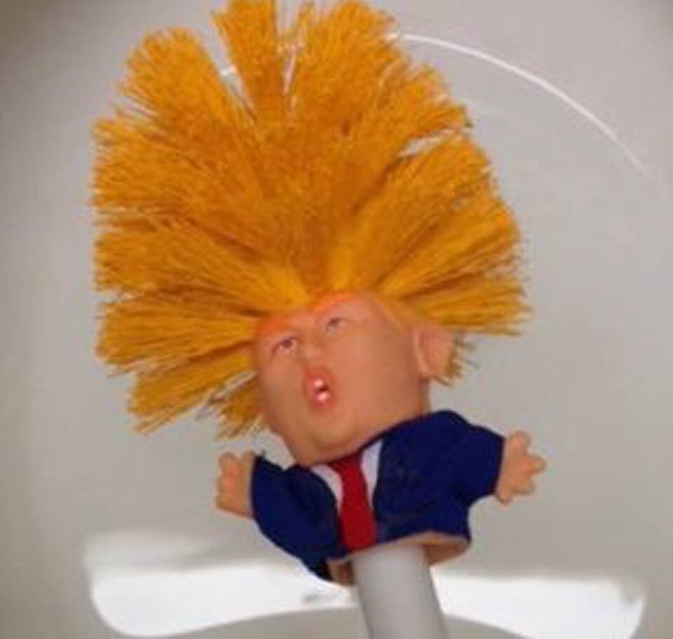 Trump toilet-cleaning brush