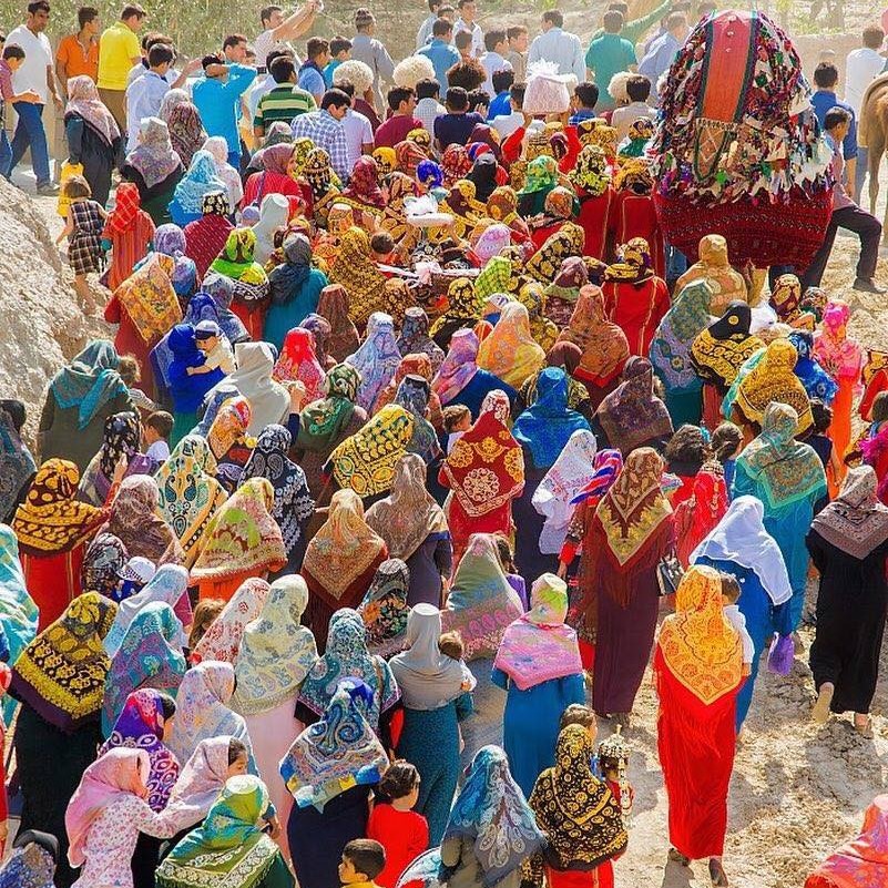 Wonderfully colorful traditional Torkaman wedding ceremony, Iran
