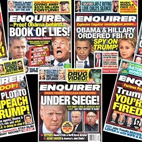 Front-page samples for National Enquirer