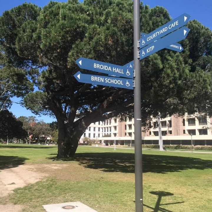 One of the few remaining large open spaces on the UCSB Campus, with majestic trees, which has, unfortunately, been designated as the site of a future building