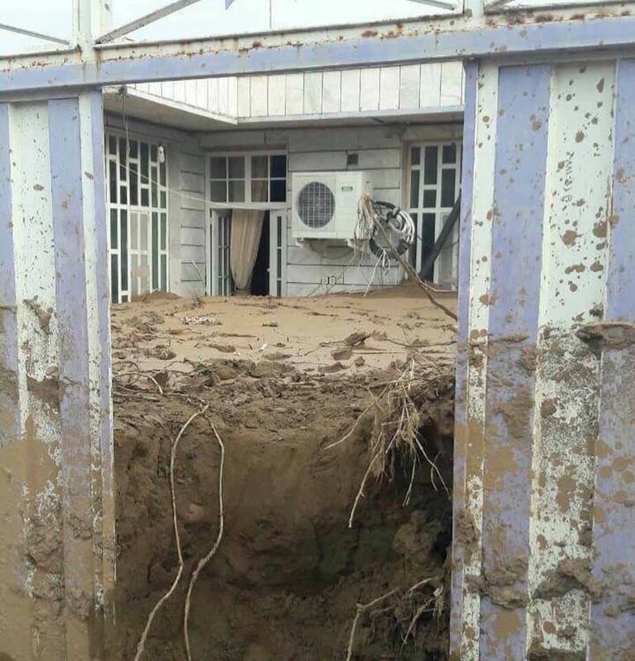A flood-stricken house in Iran's Luristan Province
