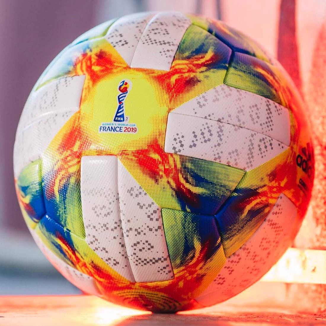 The US women's soccer team headed to the 2019 Women's Soccer World Cup: Ball and logo