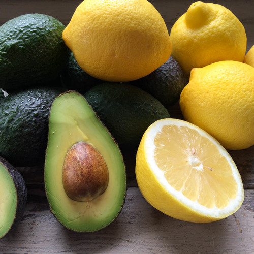 Photo showing lemons and avocados