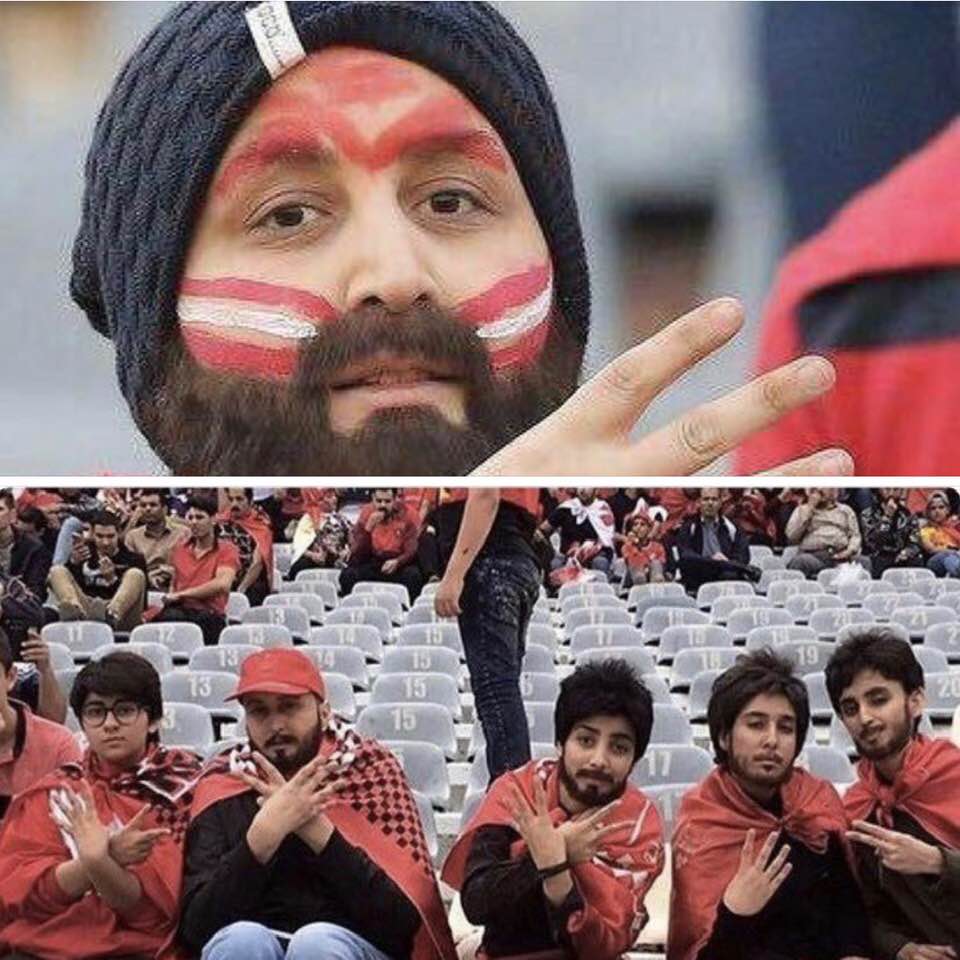 These six Iranian women, who attended soccer matches disguised as men, have been arrested