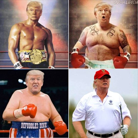 Twitter goes wild with responses after Trump posts a PhotoShopped image of himself as the fictional boxer Rocky Balboa