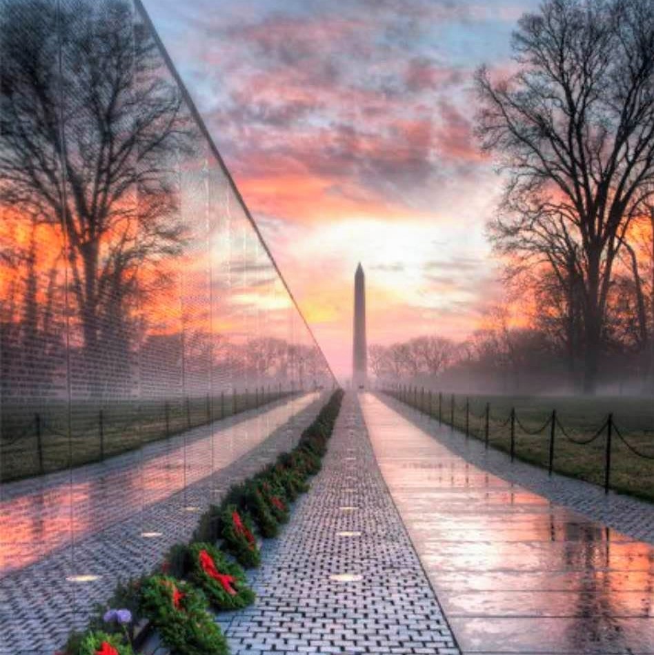 Photographer Angela Pan's fantastic capture of the Vietnam veterans' memorial wall in Washington, DC (2012)
