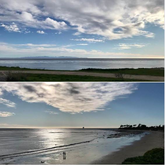 UCSB West Campus Beach during this afternoon's low tide