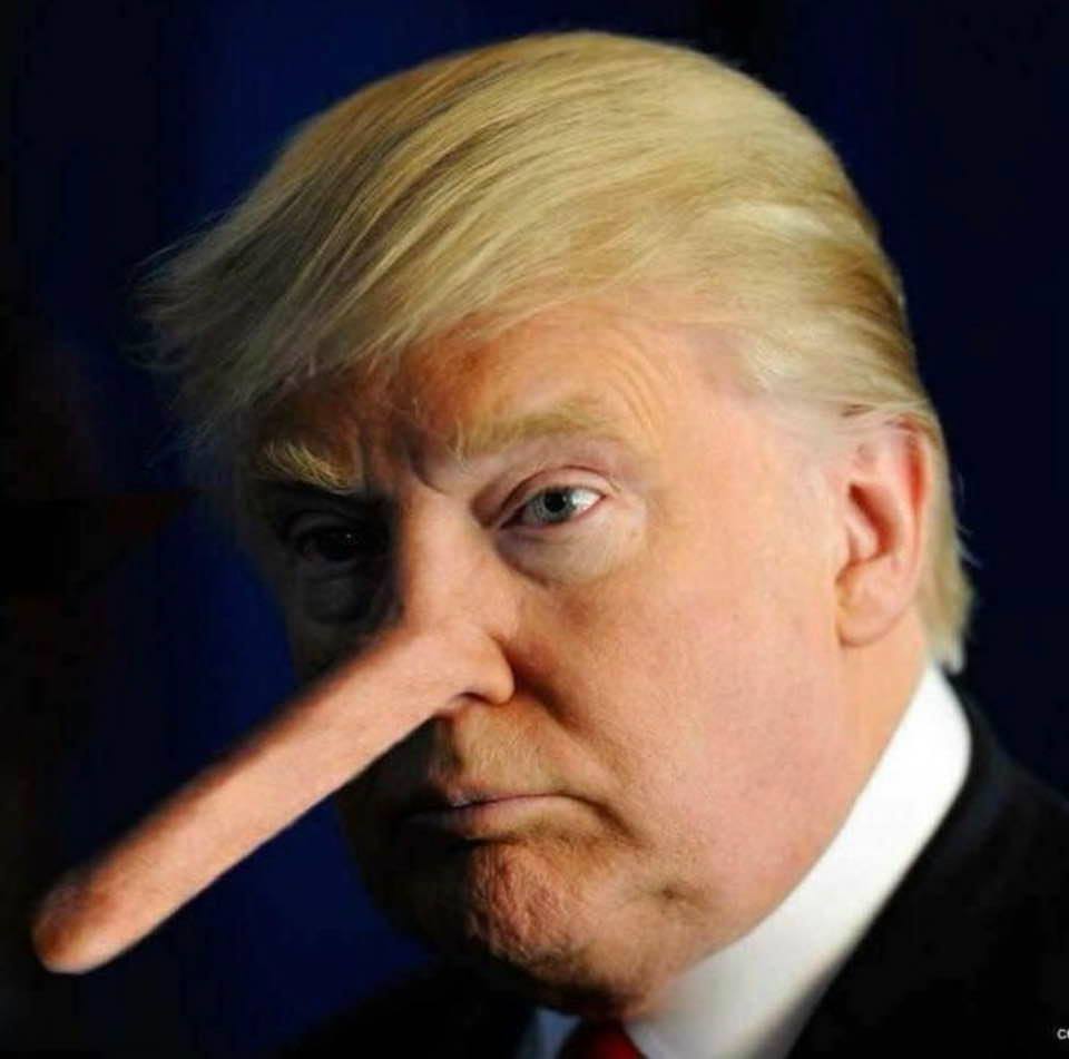 Trump with Pinocchio nose