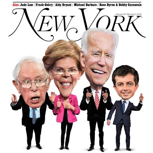 The four leading Democratic candidates in the upcoming Iowa caucuses: Sanders, Warren, Biden, Buttigieg