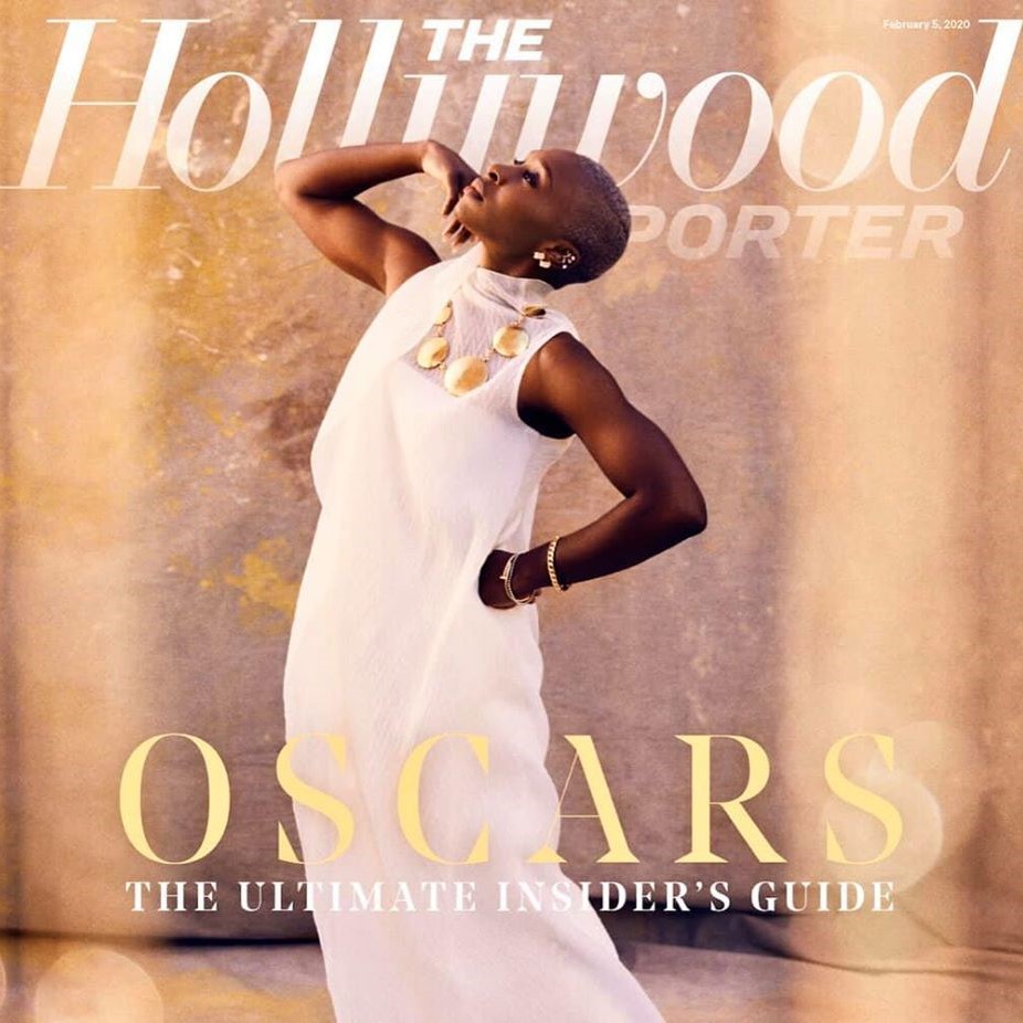 Oscar-nominee Cynthia Erivo on the cover of 'Hollywood Reporter'