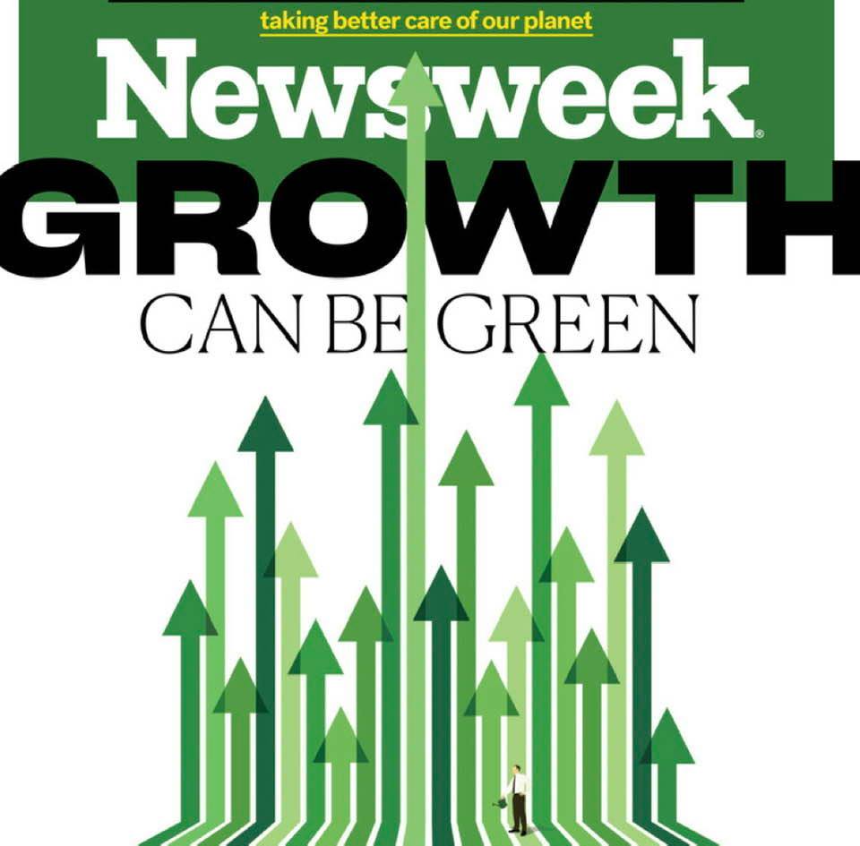 Cover image of Newsweek magazine about green growth