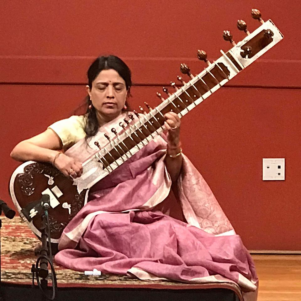 Noon concert: Reshma Srivastava played Indian classical music on sitar, much of it improvised, with tabla accompaniment