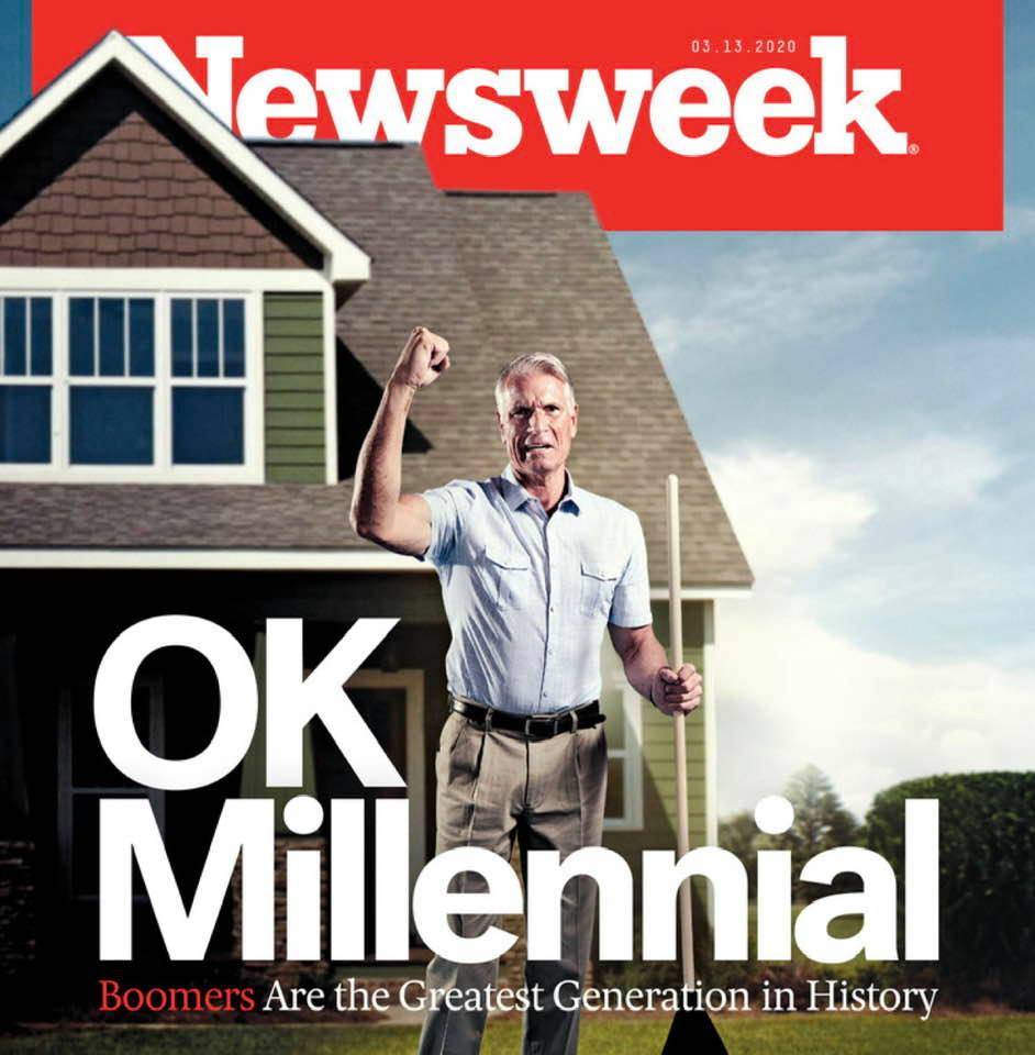 The latest Newsweek magazine cover: OK Millennial