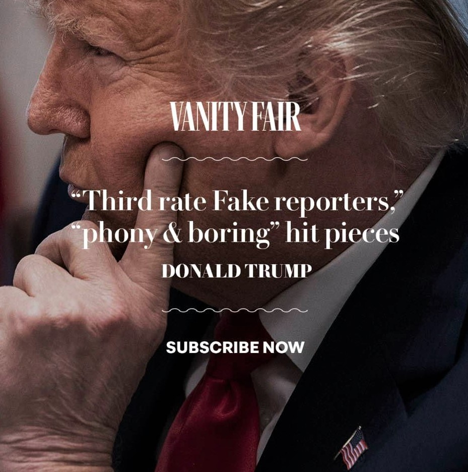 Vanity Fair ad: Seizing on Trump's attack tweets to boost sales