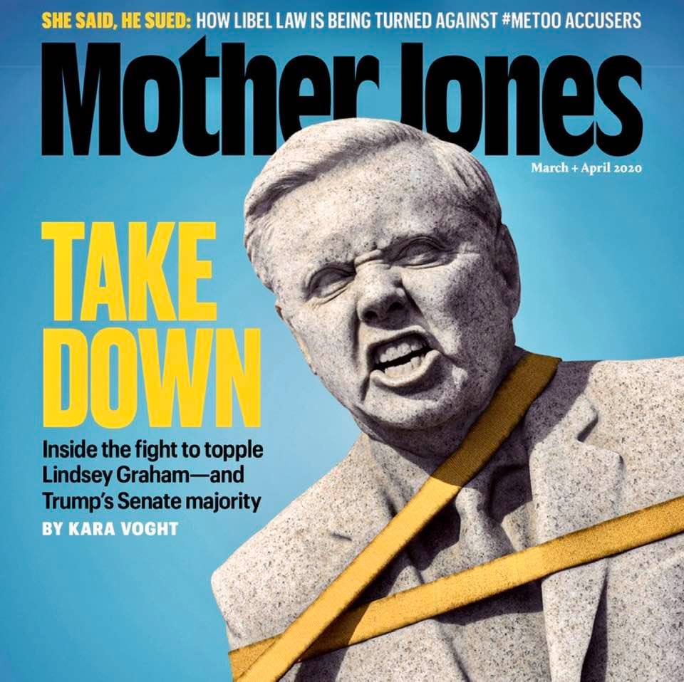 Cover of 'Mother Jones': Take-down of Lindsey Graham