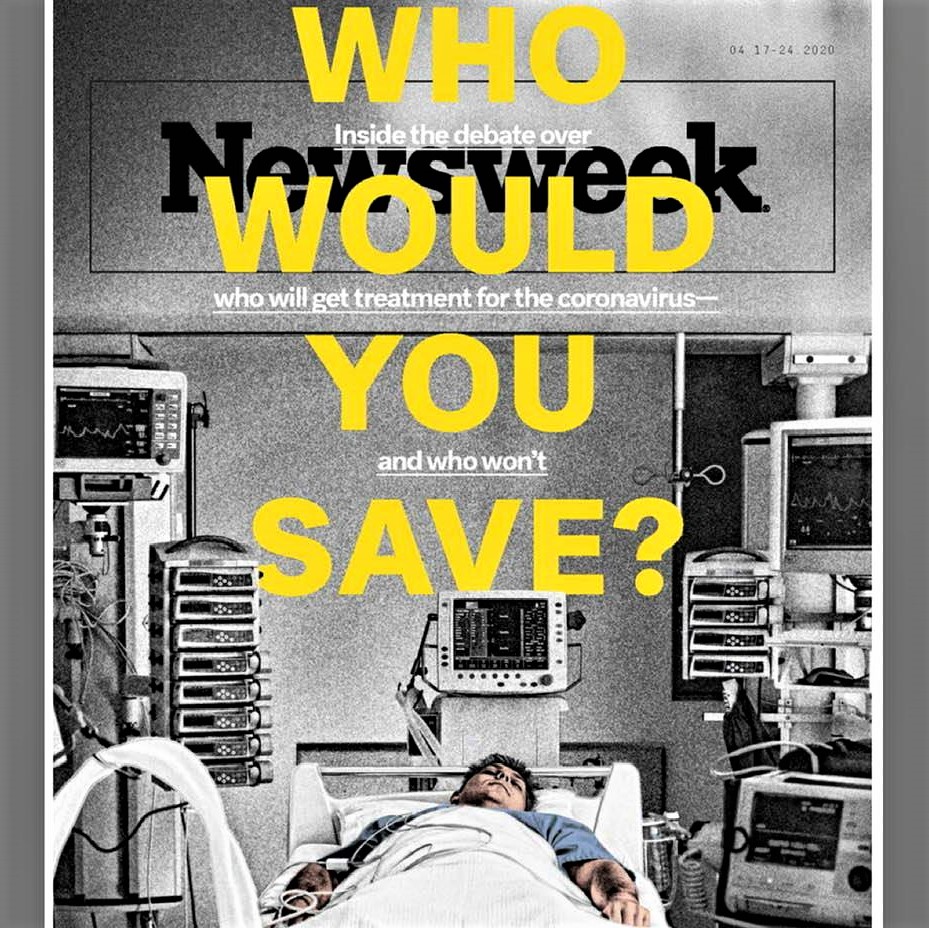 Magazine cover about coronavirus: Newsweek