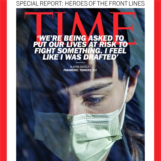 Magazine cover about coronavirus: Time