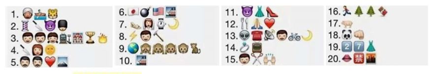 Puzzle: See how many of these movies you recognize from their emoji renderings.