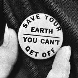 Lapel pin: Save your earth, you can't get off