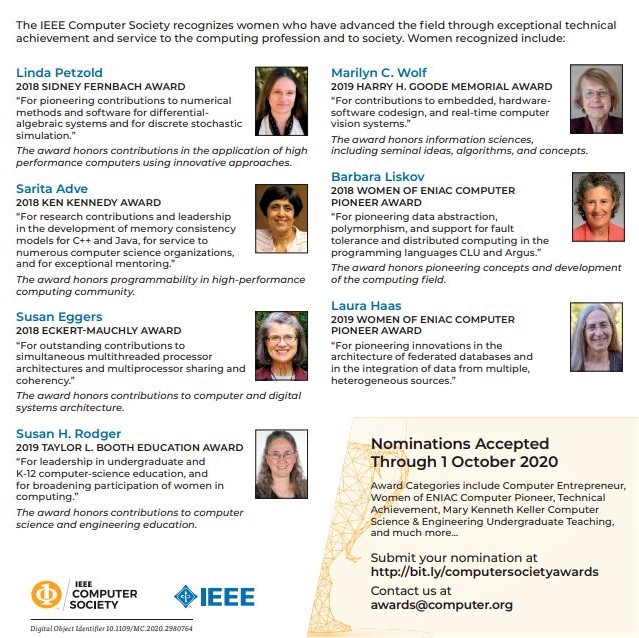 IEEE Computer Society honors women in computing