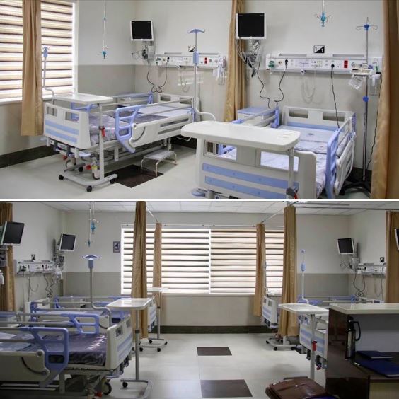 Some of the hospital beds and associated equipment purchased for and donated to a hospital in Tehran by Fanni graduates, class of 1968