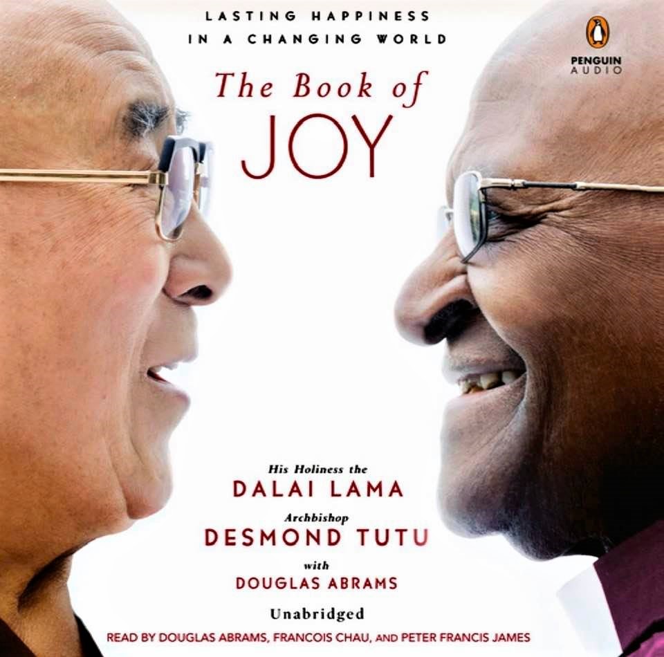 Cover image for 'The Book of Joy,' by the Dalai Lama, Archbishop Desmond Tutu, and Douglas Abrams