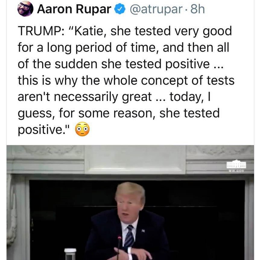 This is our president's understanding of diagnostic tests