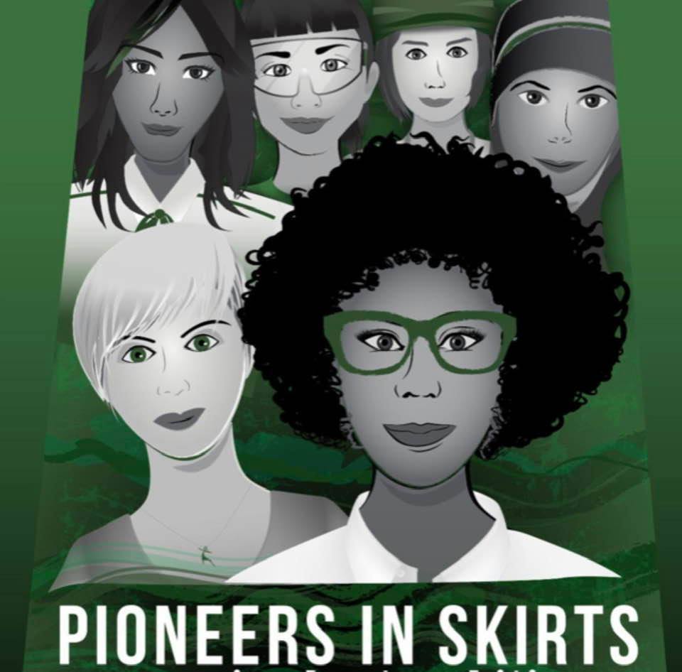 Poster for the documentary film 'Pioneers in Skirt'